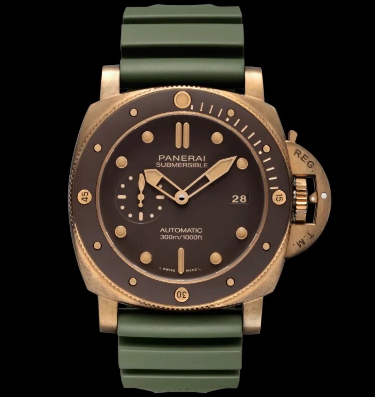 沛纳海青铜968 硬汉首选 沛纳海潜行系列pam00968~ 表径47mm,青铜腕表