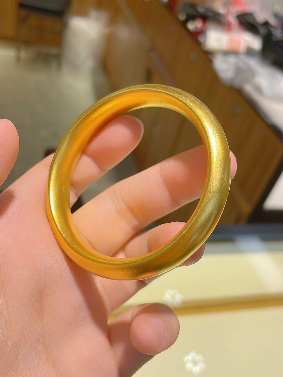 古法金泥鳅背手镯62克