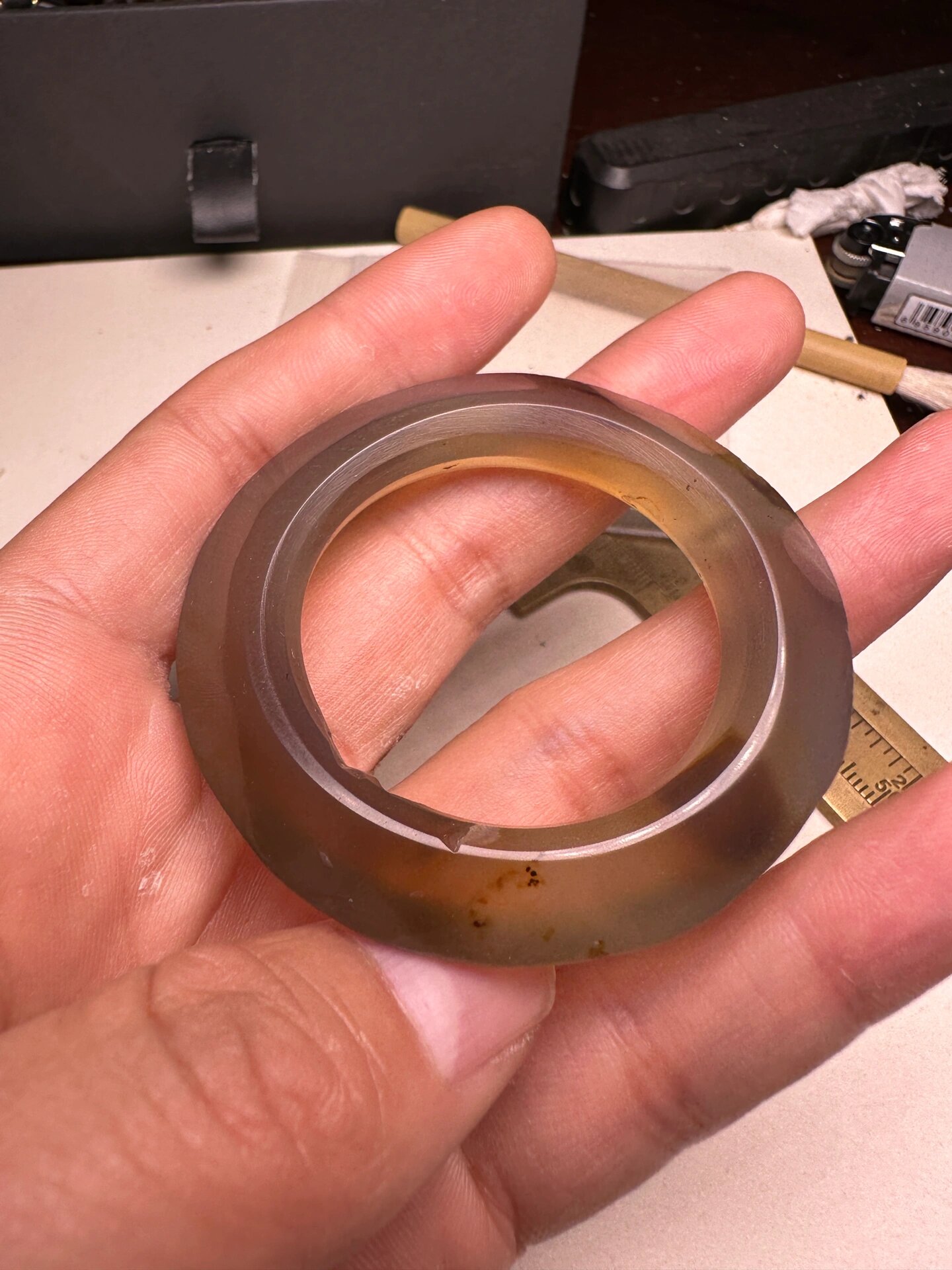 战汉玛瑙环 战国三才环