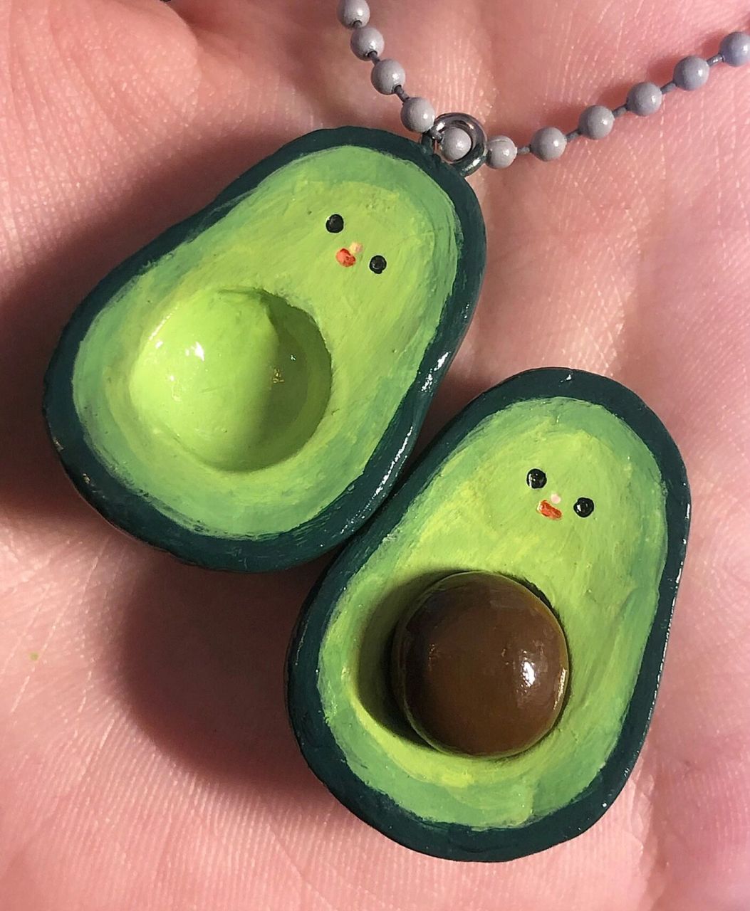 石塑黏土牛油果挂件分享