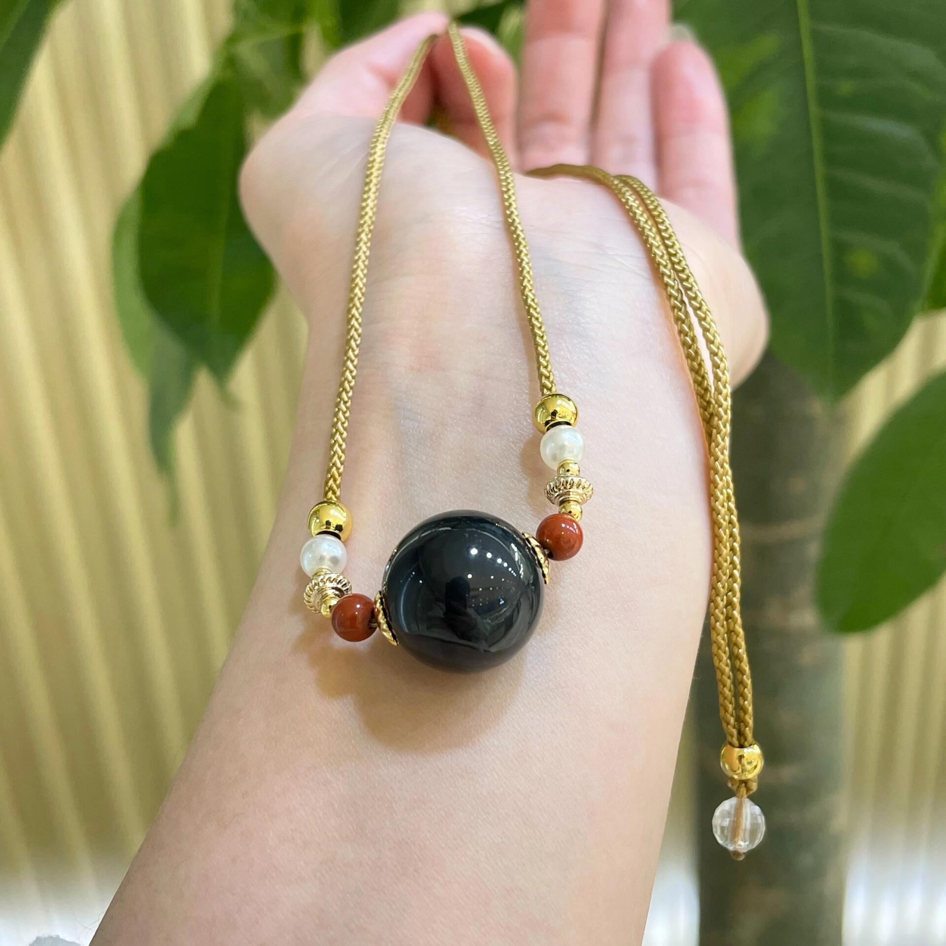 9030和田玉墨玉圆珠