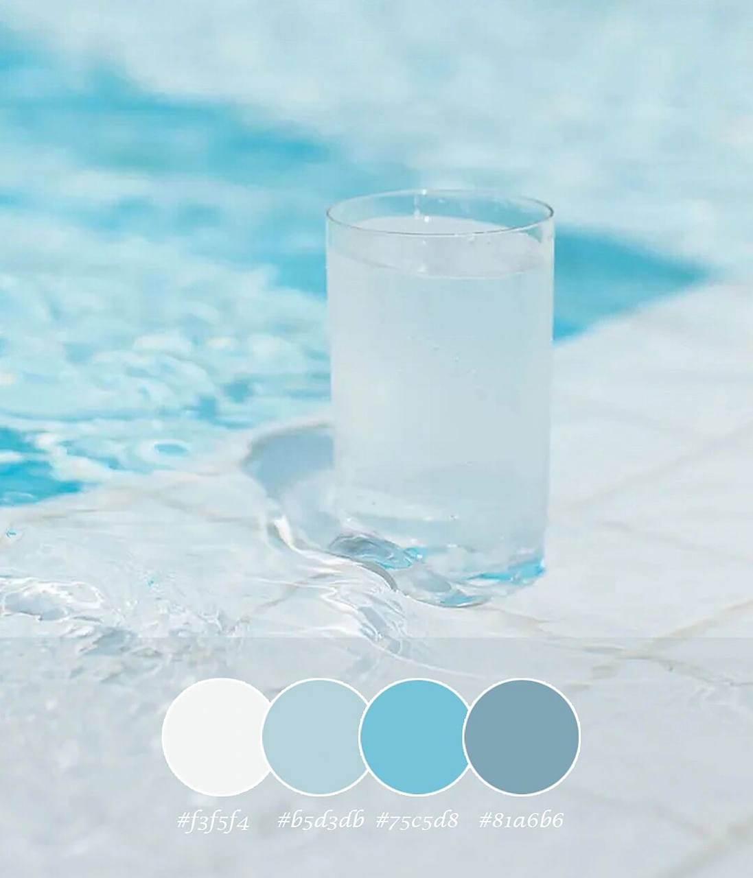 清爽配色色卡 02 蓝色 冷色系的代表色之一,在视觉上更加的清爽