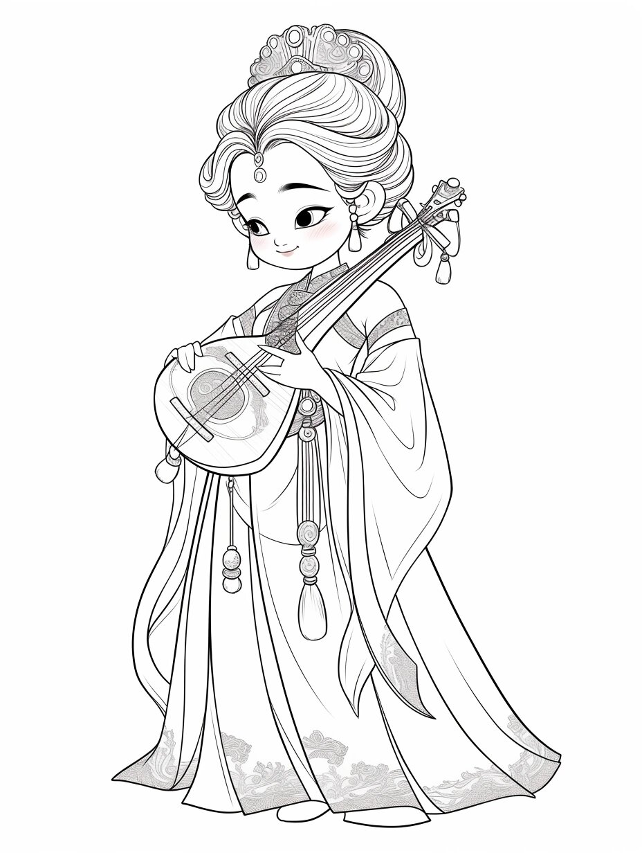 唐代公主们,可打印上色