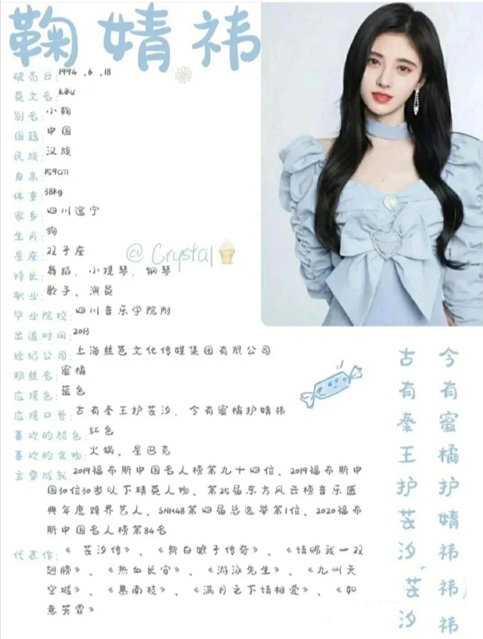 鞠婧祎个人资料