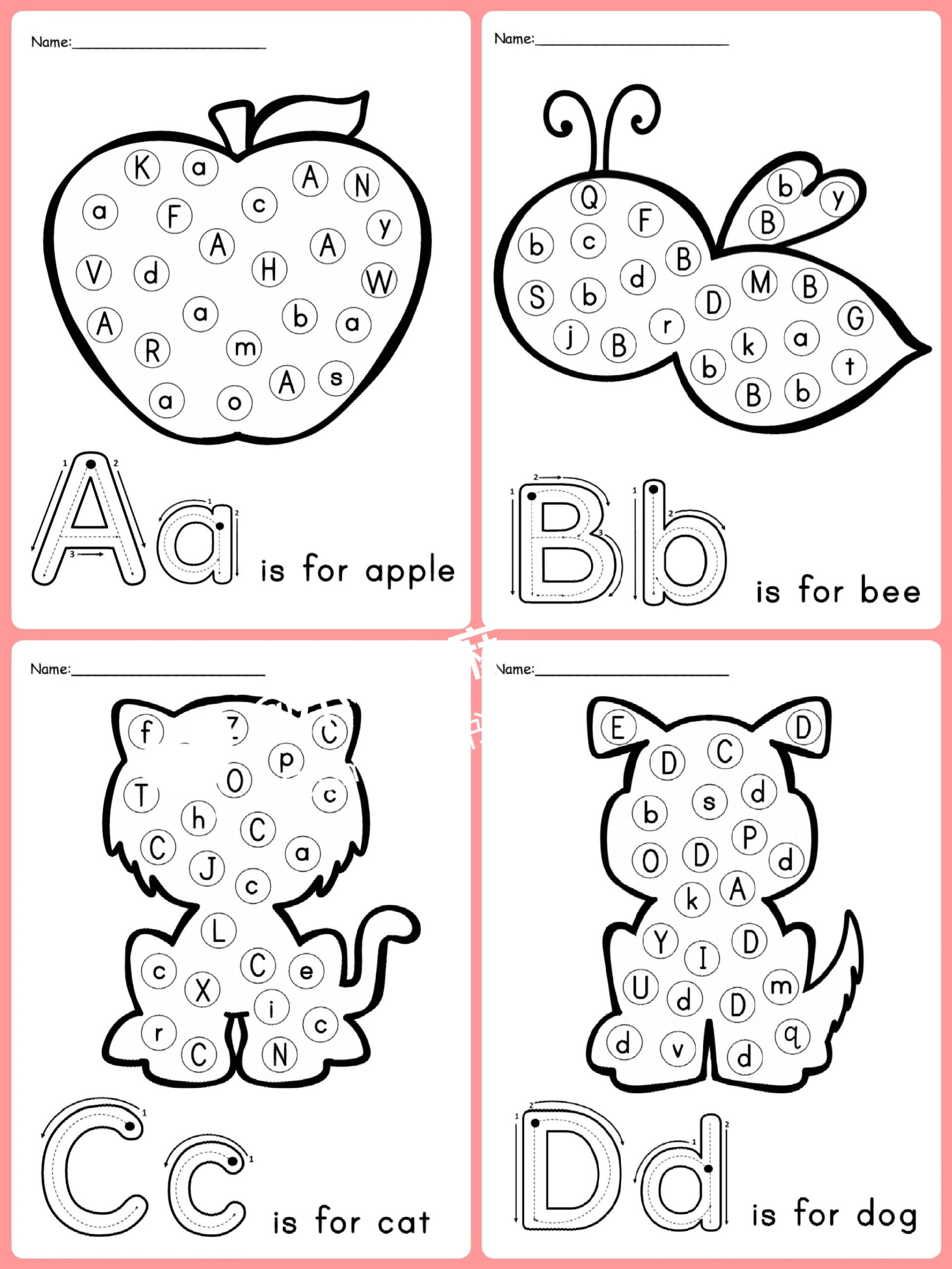 这一套找字母的素材,对英文启蒙的宝太合适