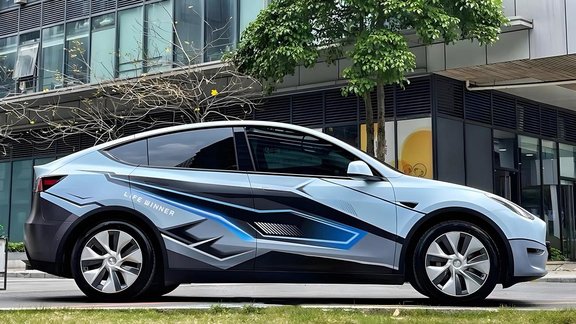 特斯拉-赛博朋克涂装-改色案例分享.