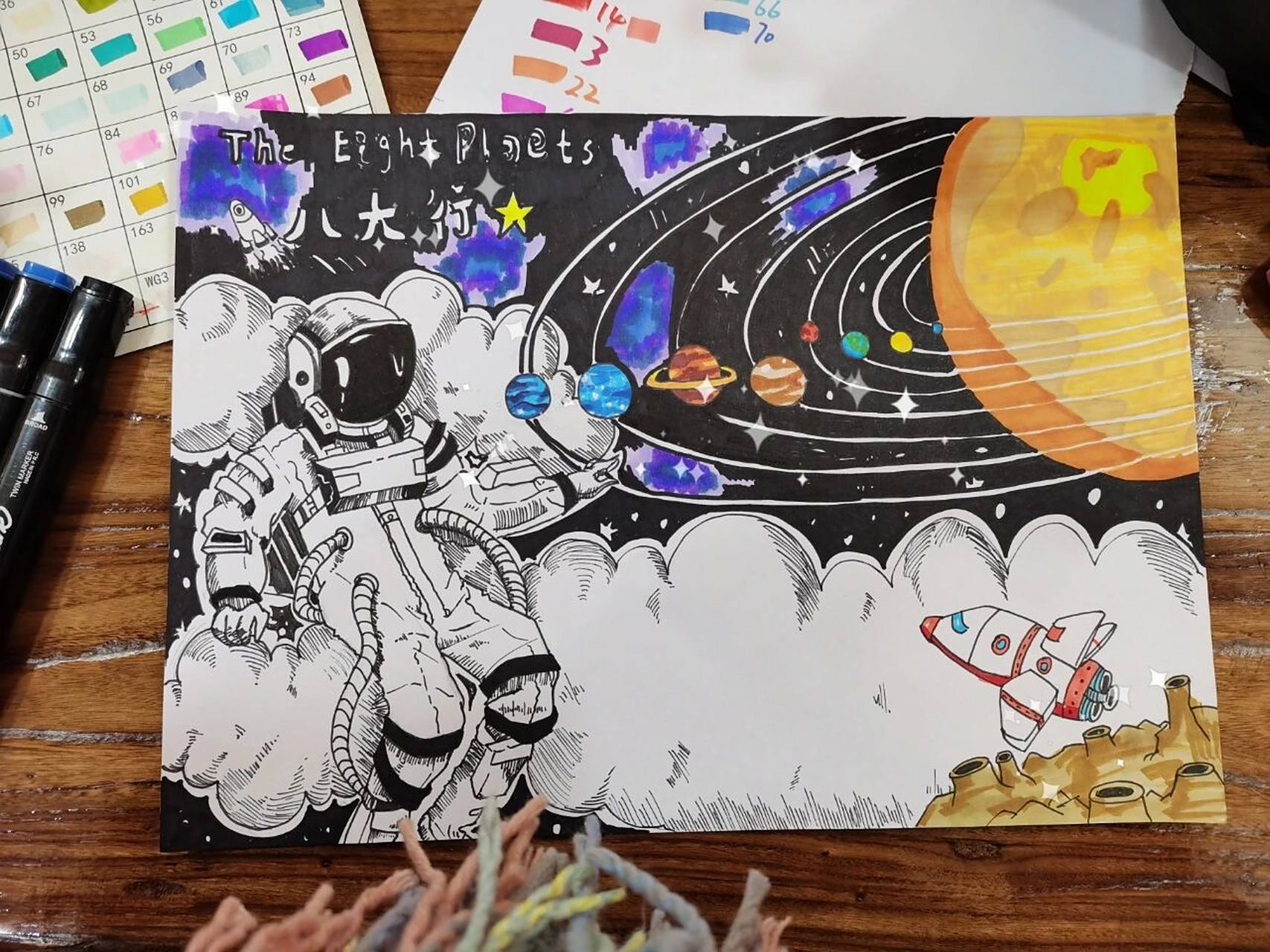 八大行星手抄报~ 八大行星手抄报