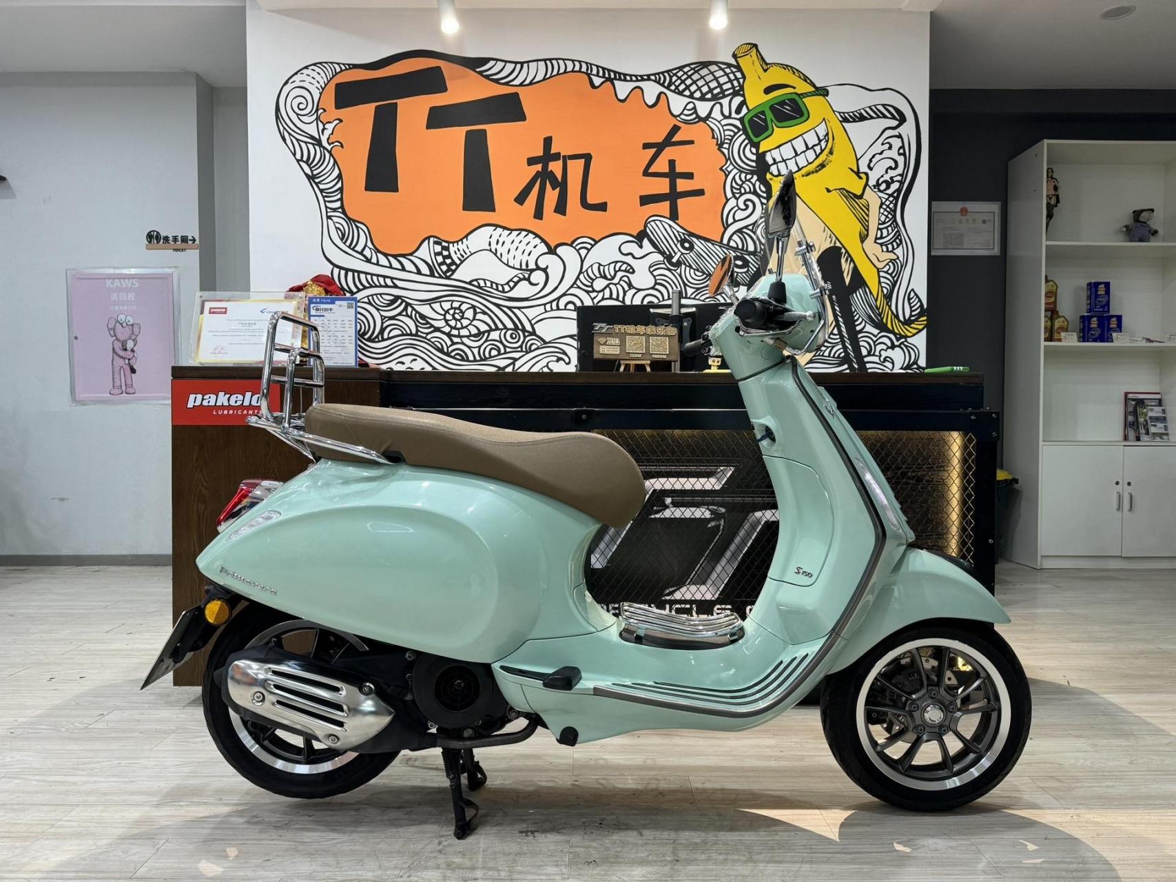 21年10月维斯帕vespa150春天 薄荷绿,实表7800公里一手户.