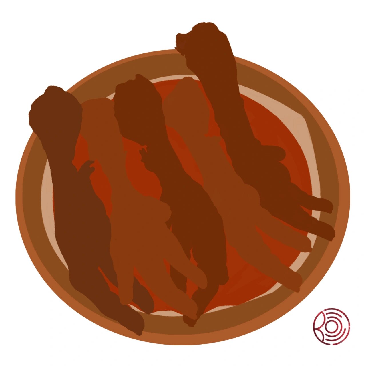 卤鸡爪绘画过程