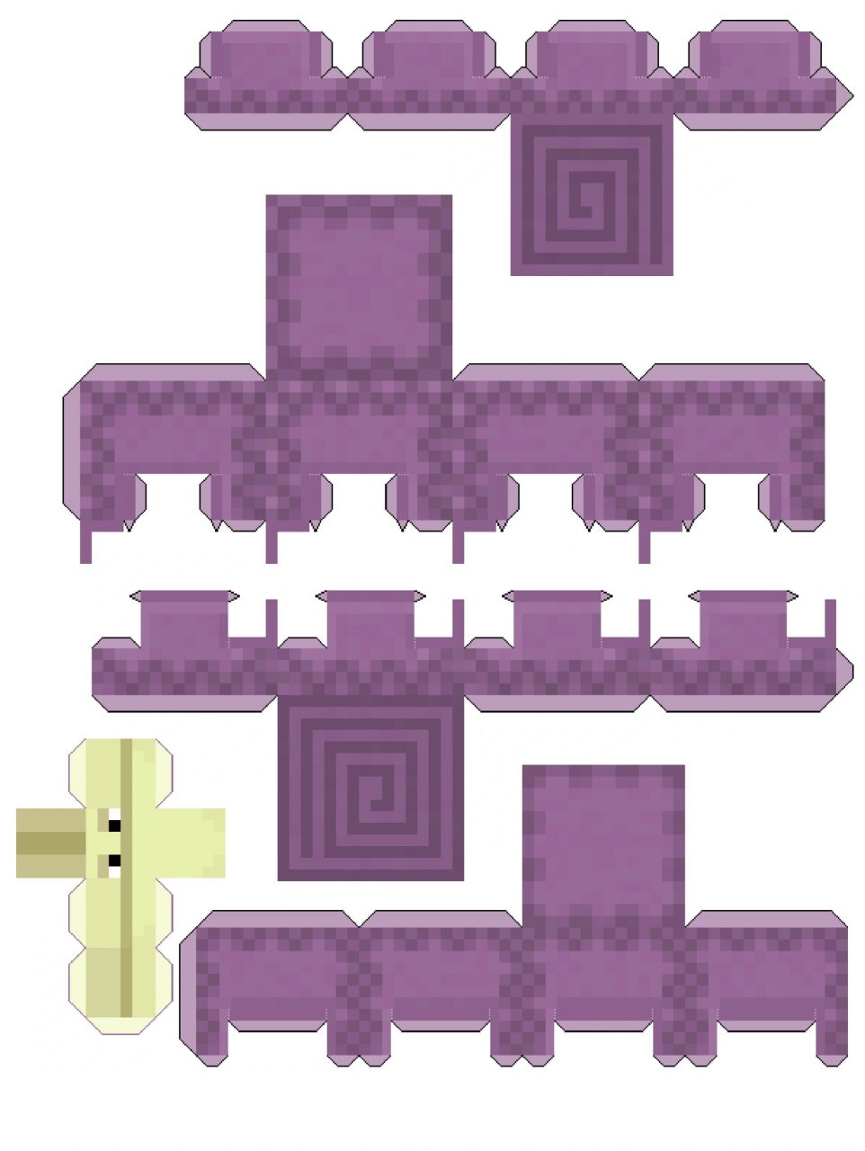 我的世界潜影贝纸模(可动)