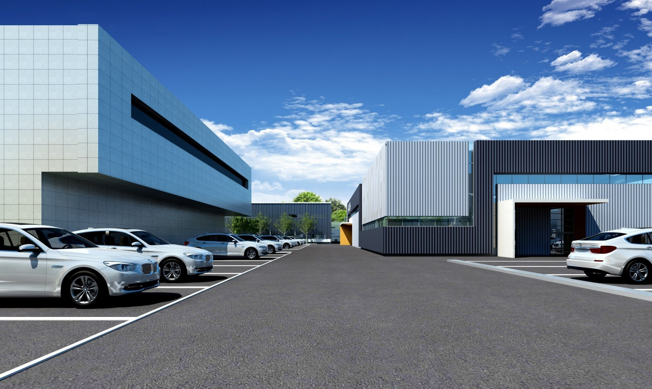 设计案例分享:现代工业厂房设计 此案设计项目在布置上综合地形与朝向