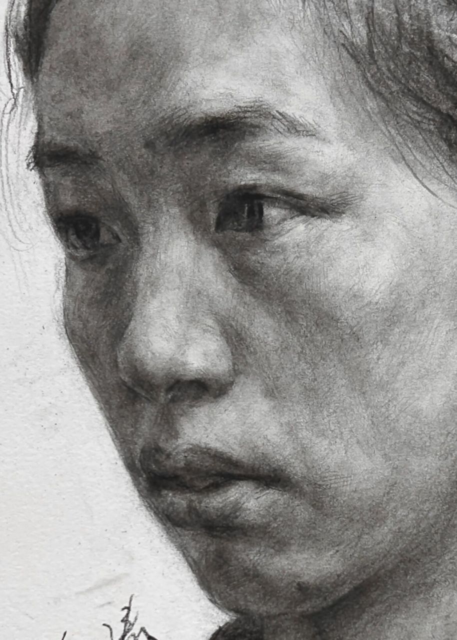 素描女青年疯画过程(11111)