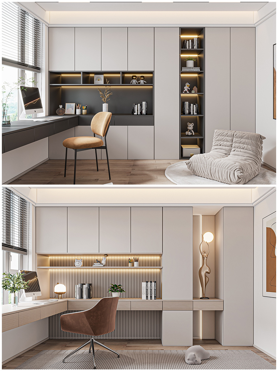 推荐14款实用美观简约的现代风书房书柜设计 如何定制适合你的书柜?