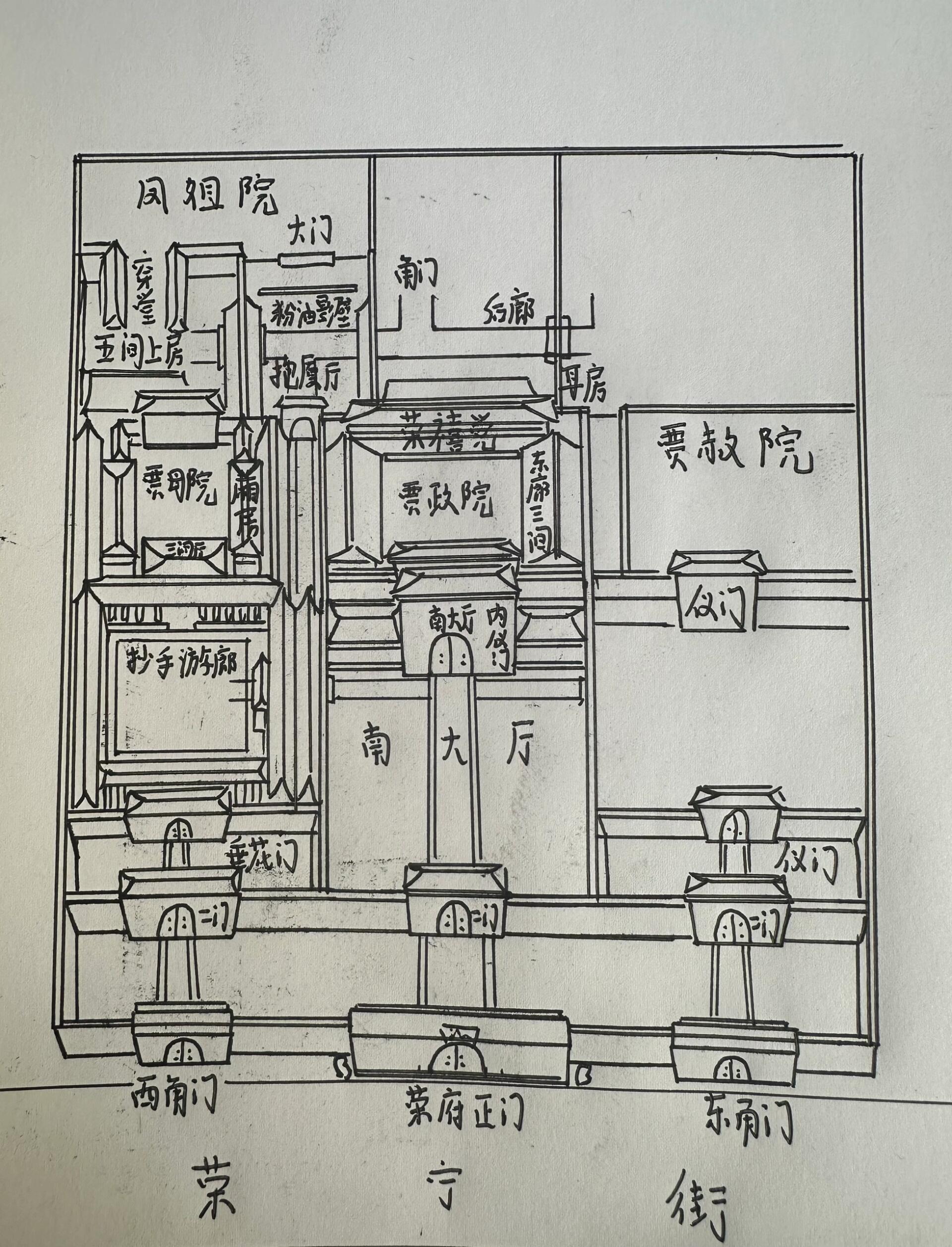 红楼梦荣府导游图图片