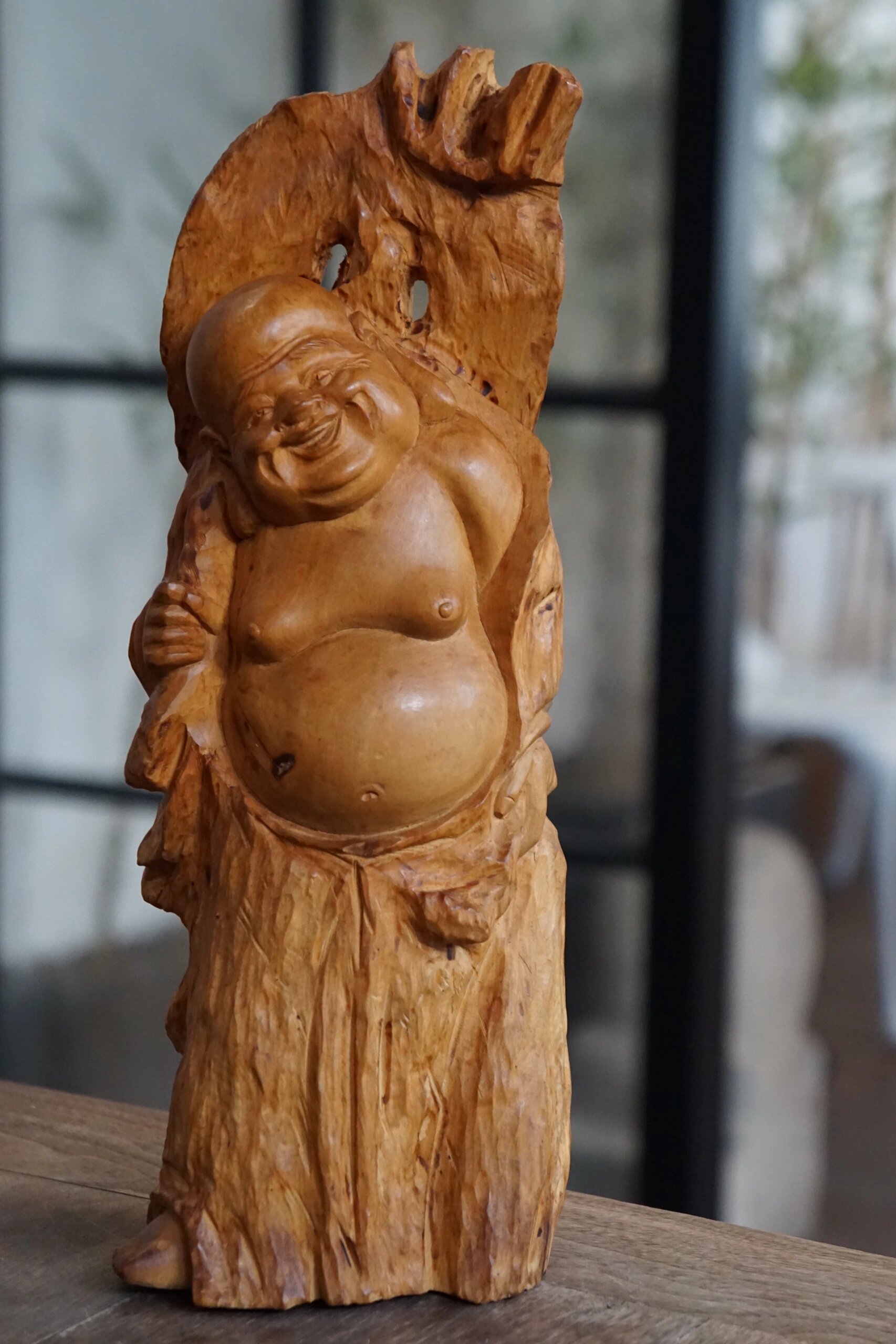 笑口常开 木雕弥勒佛