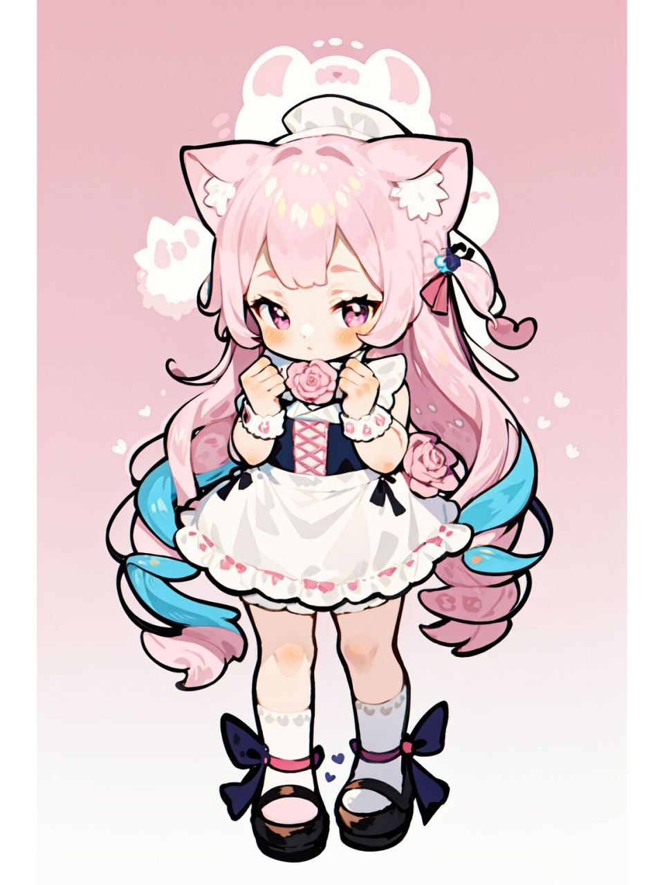 aiq萌小娃——猫耳女仆 关键词:colorful, best quality, masterpiece