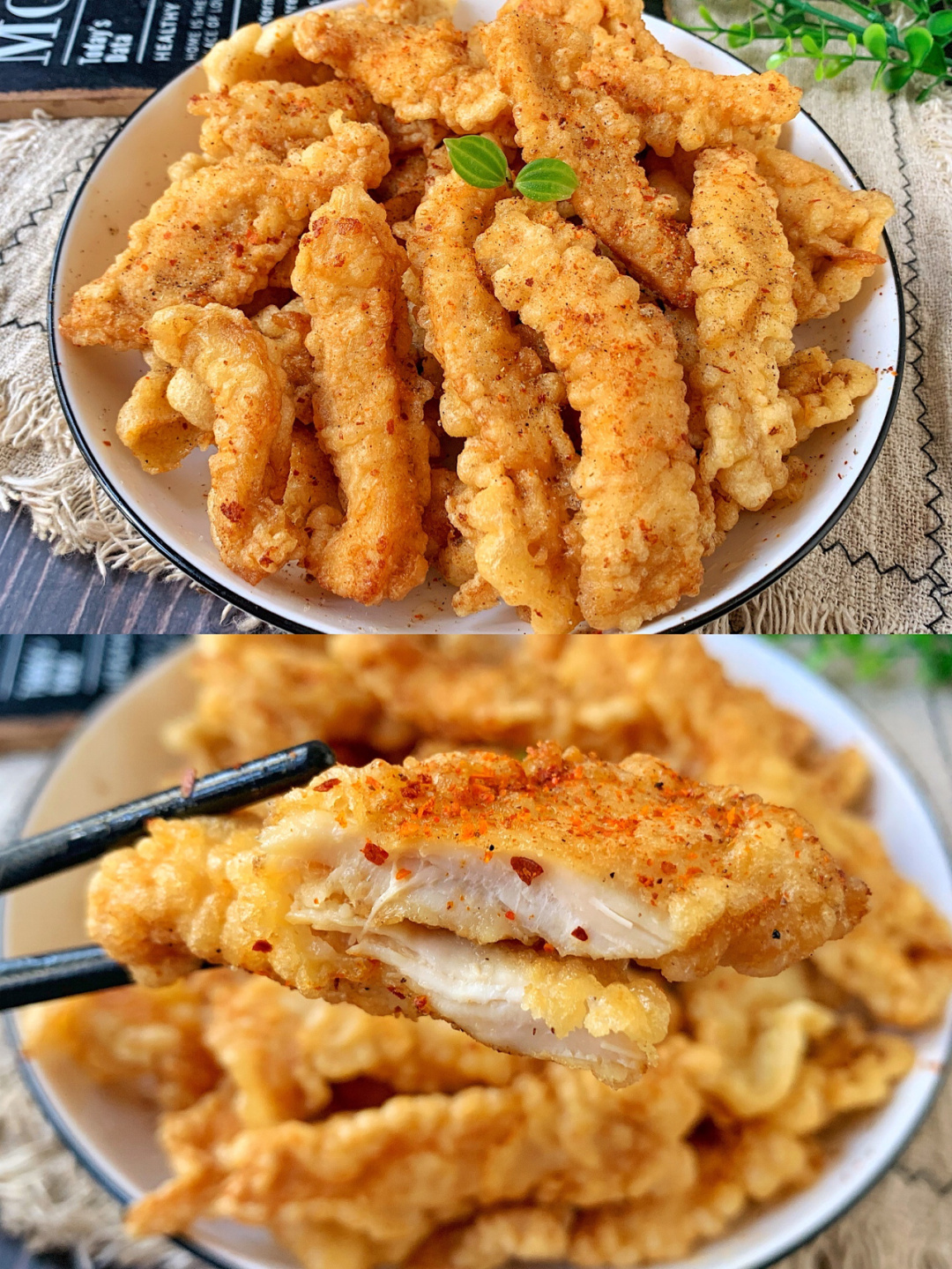 外表酥脆,内里鲜嫩多汁,真的太好吃啦  鸡胸肉1块,鸡蛋2个,料酒1勺,盐