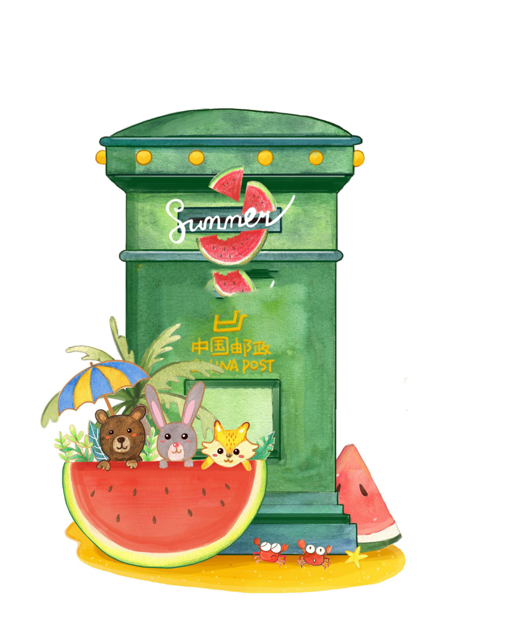 邮筒系列|春夏秋冬 分享最新画的邮筒系列——春夏秋冬.