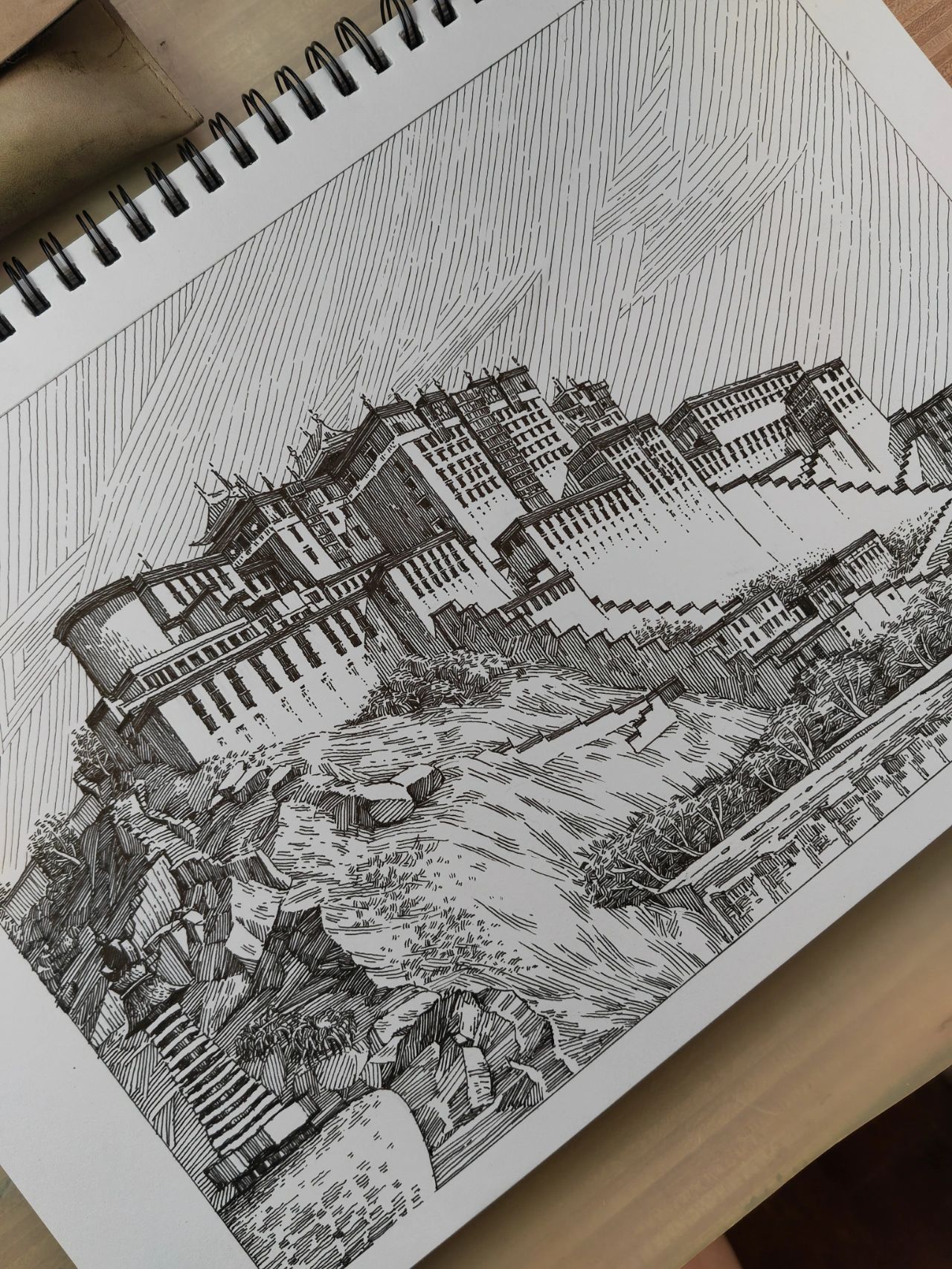 【钢笔画】布达拉宫