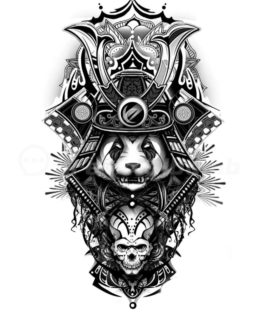 9张欧美花臂纹身手稿 适合健身人士的花臂图