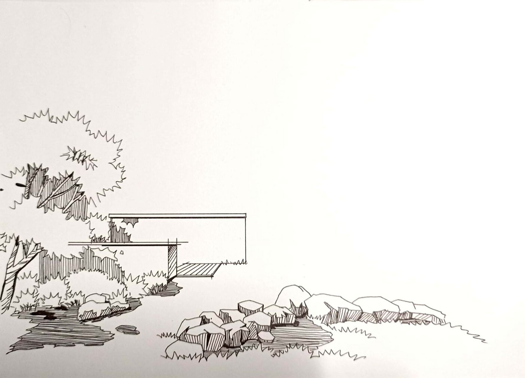 钢笔画 风景园林绘图 建筑 94