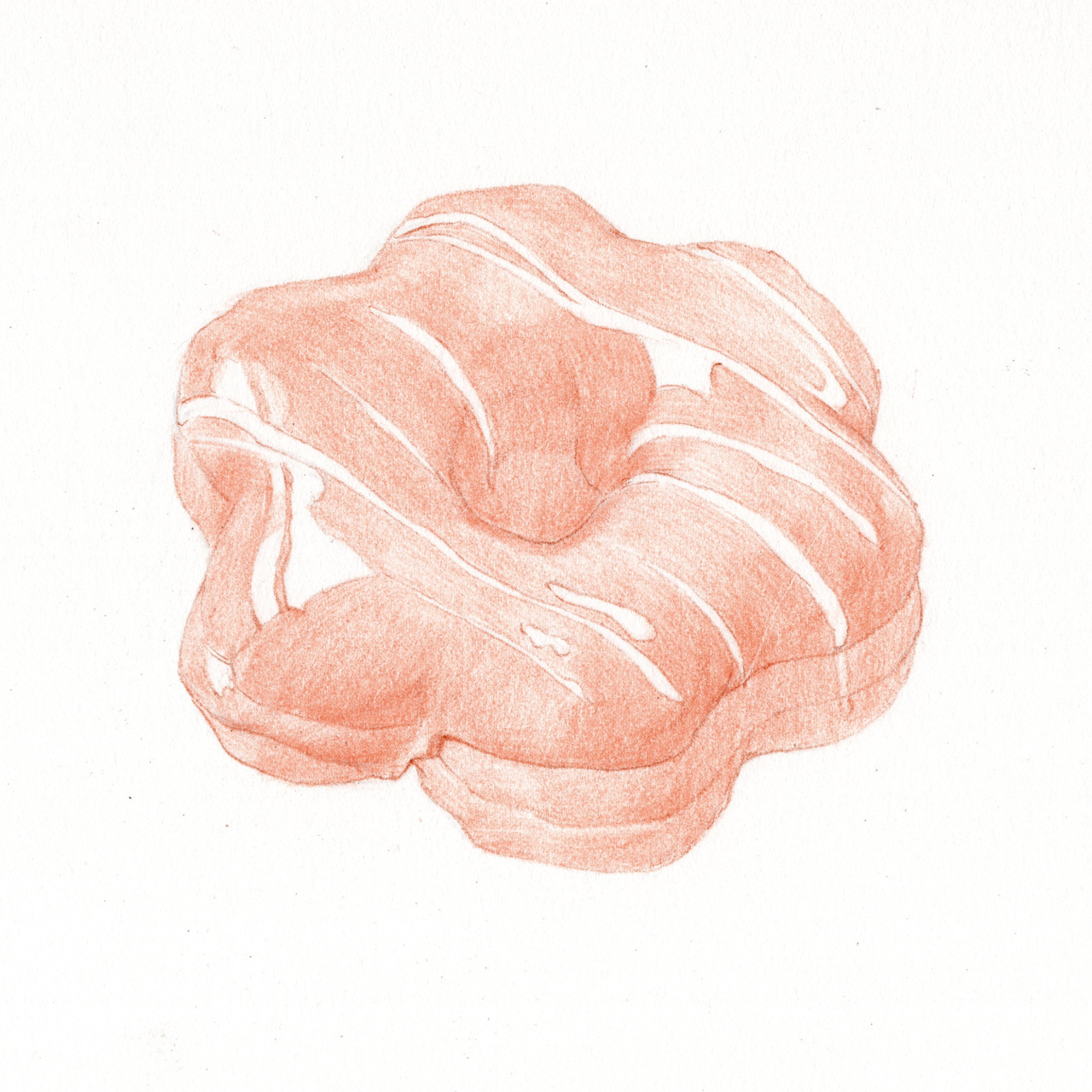 今天就和大家分享彩铅画甜甜圈的步骤 11566第一步:用铅笔轻轻