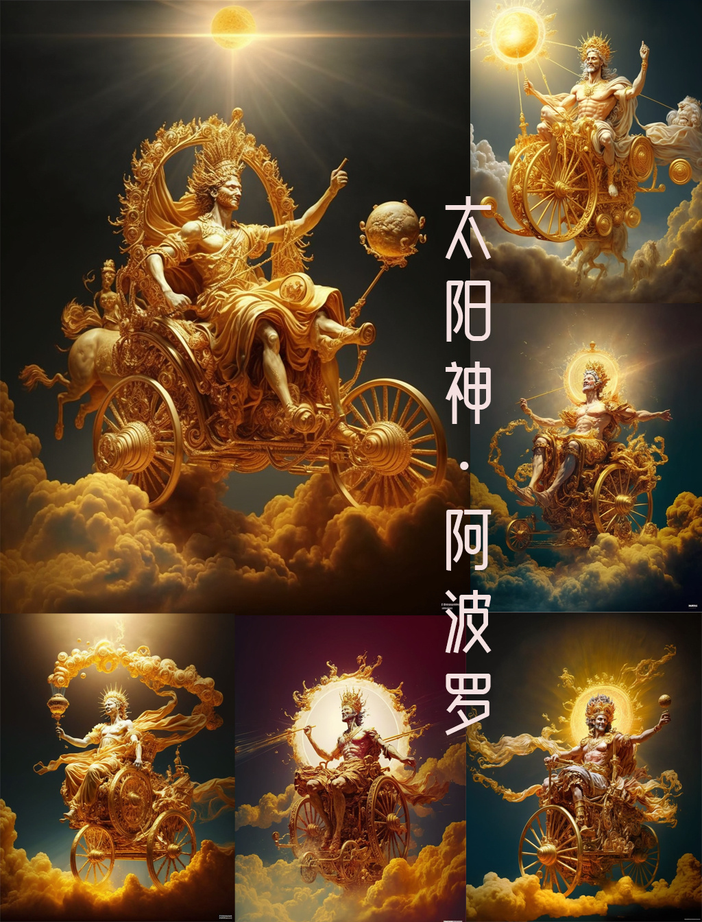 太阳神阿波罗 壁画图片