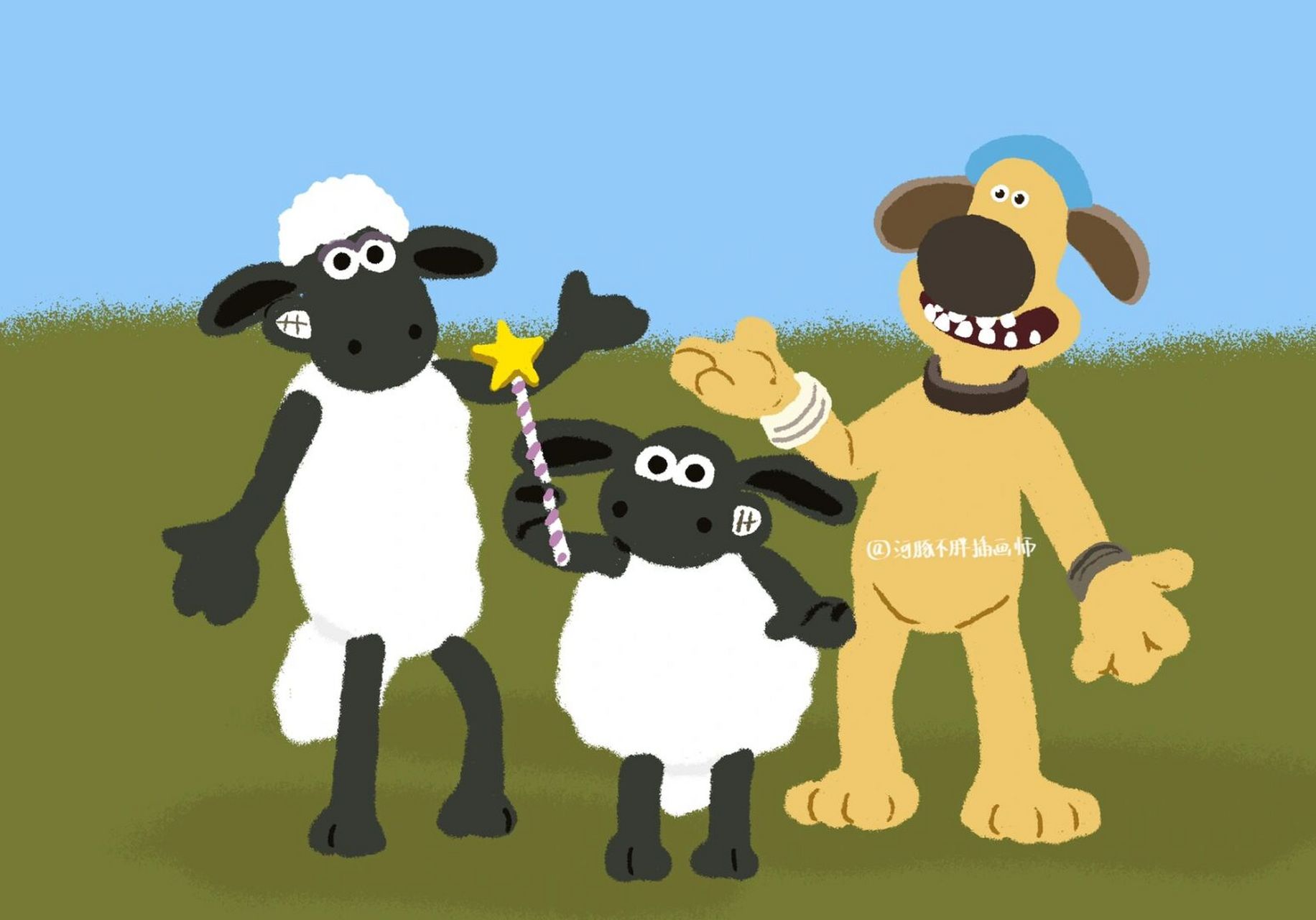 应粉丝许愿,再更新一波小羊肖恩可爱电脑/ipad壁纸,希望你们喜欢哟