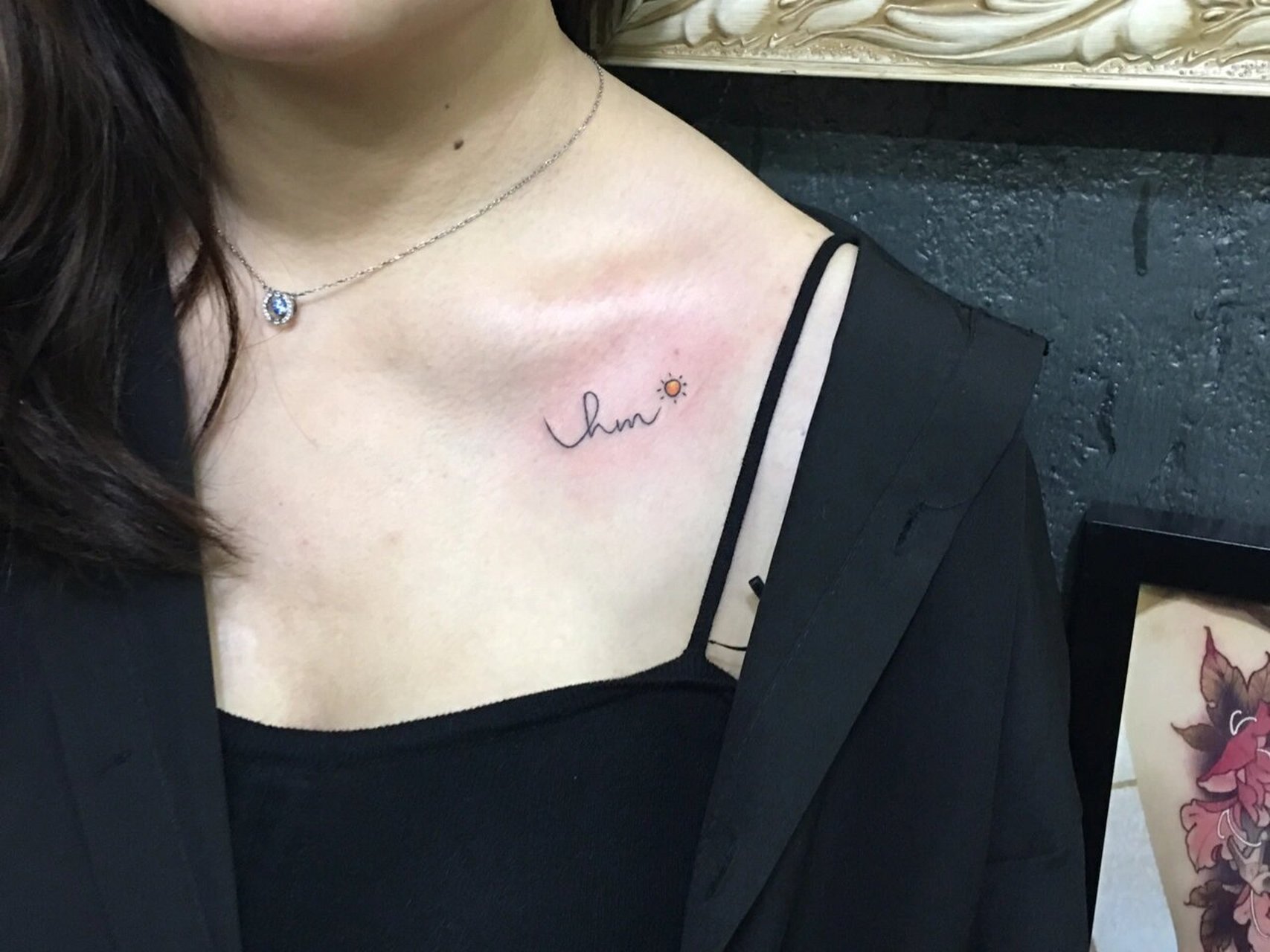 锁骨小清新英文字母纹身图案 锁骨小清新英文字母纹身图案,胸部小清新