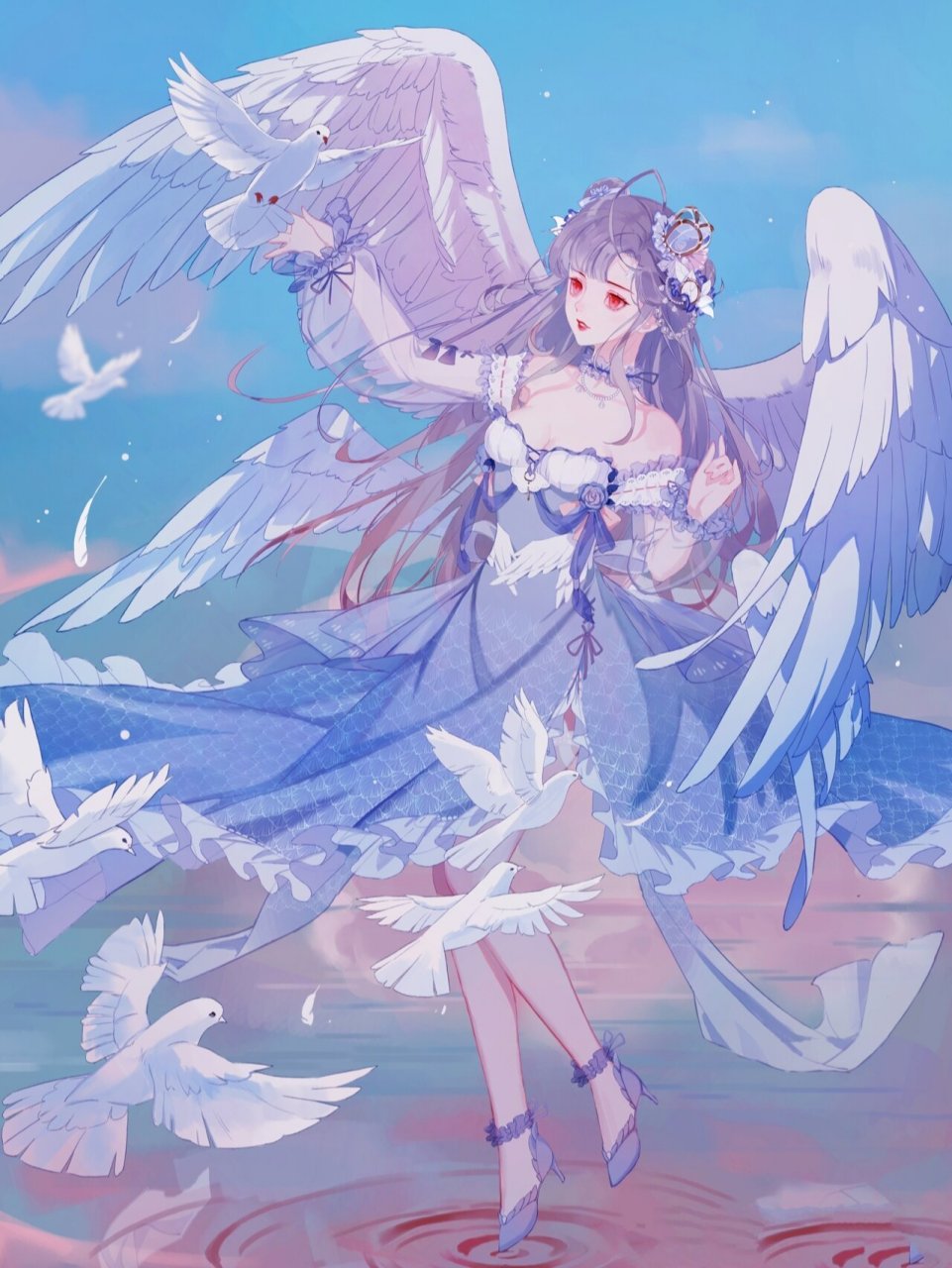 超仙蓝色天使女孩绝美系列壁纸(下 ) 由于我改了名字 ,名字后面加了一