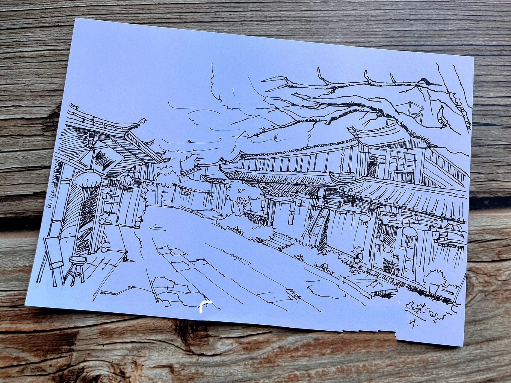 马克笔风景画