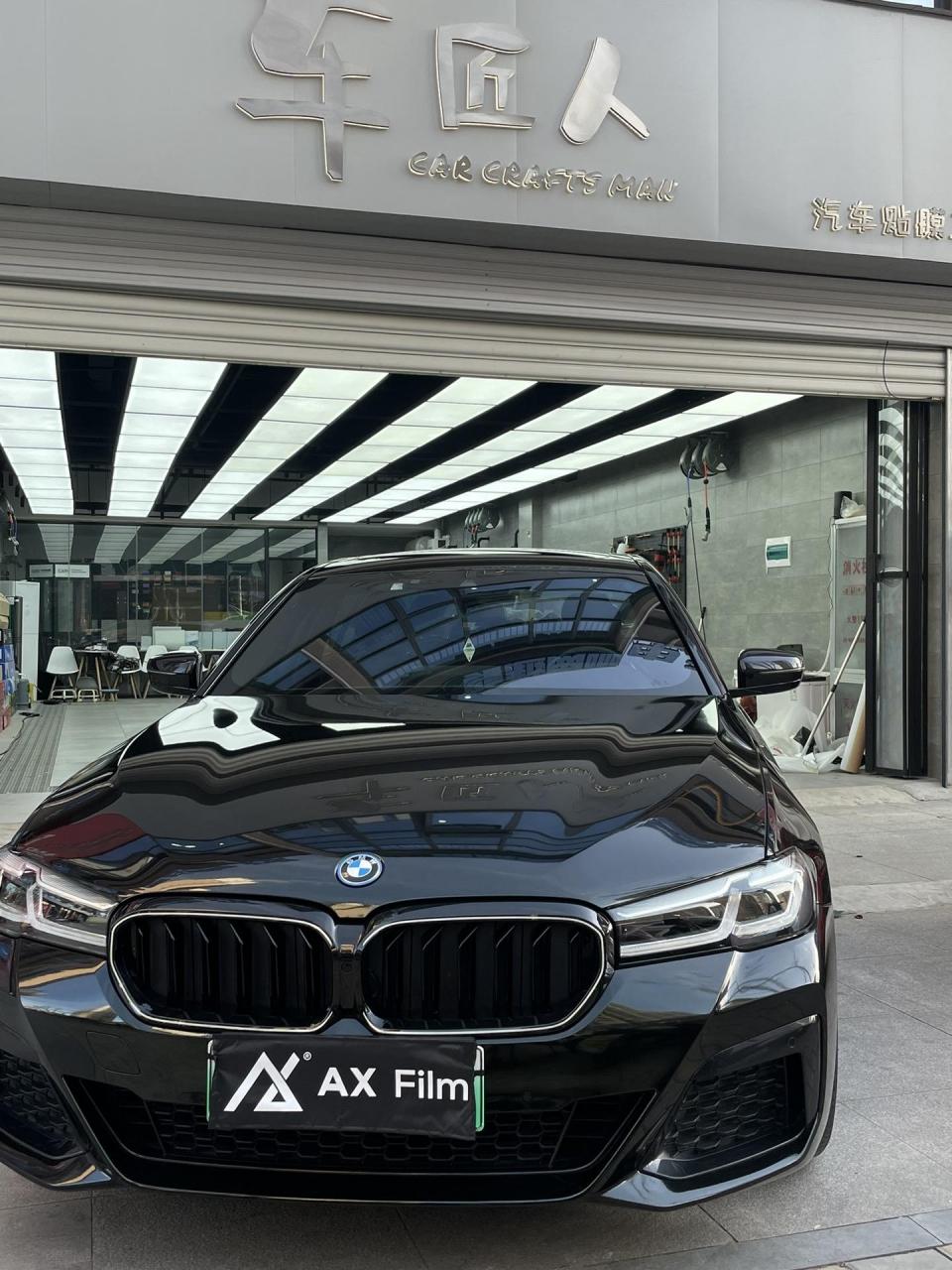 宝马5系装贴pet祖母石绿.