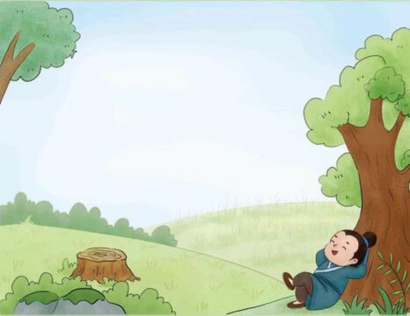 图书插画|守株待兔 儿童读物配图插画