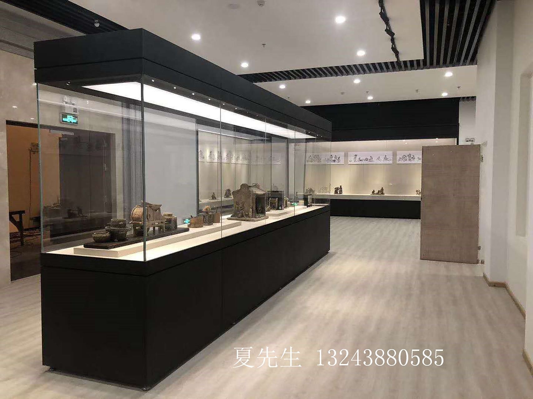 博物馆恒温恒湿展示柜电动平移系统展柜柜大型展品古董瓷器高柜