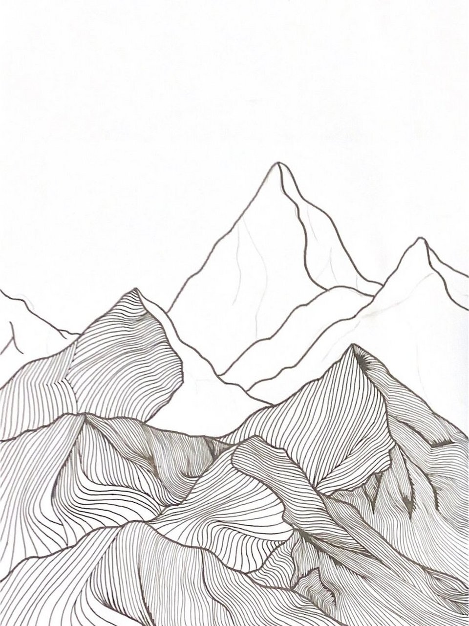 「保持热爱 奔赴山海」黑白装饰画