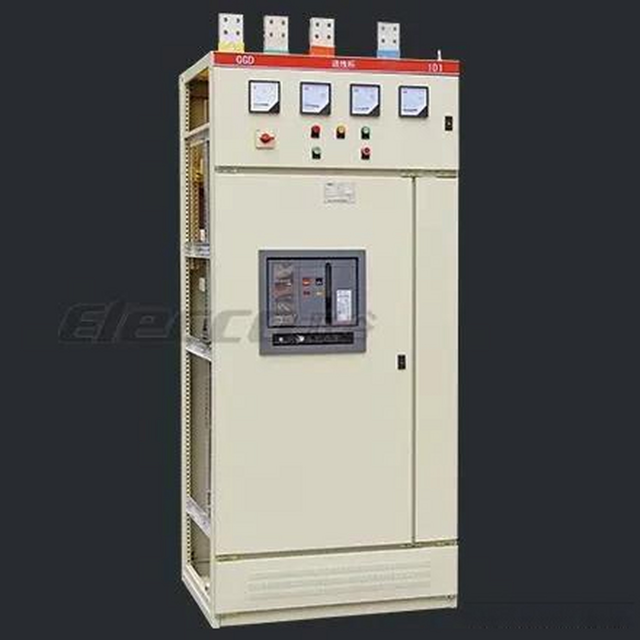 同一个配电系统的五台低压柜,其中一台作为电源进线柜,准备在里面安装