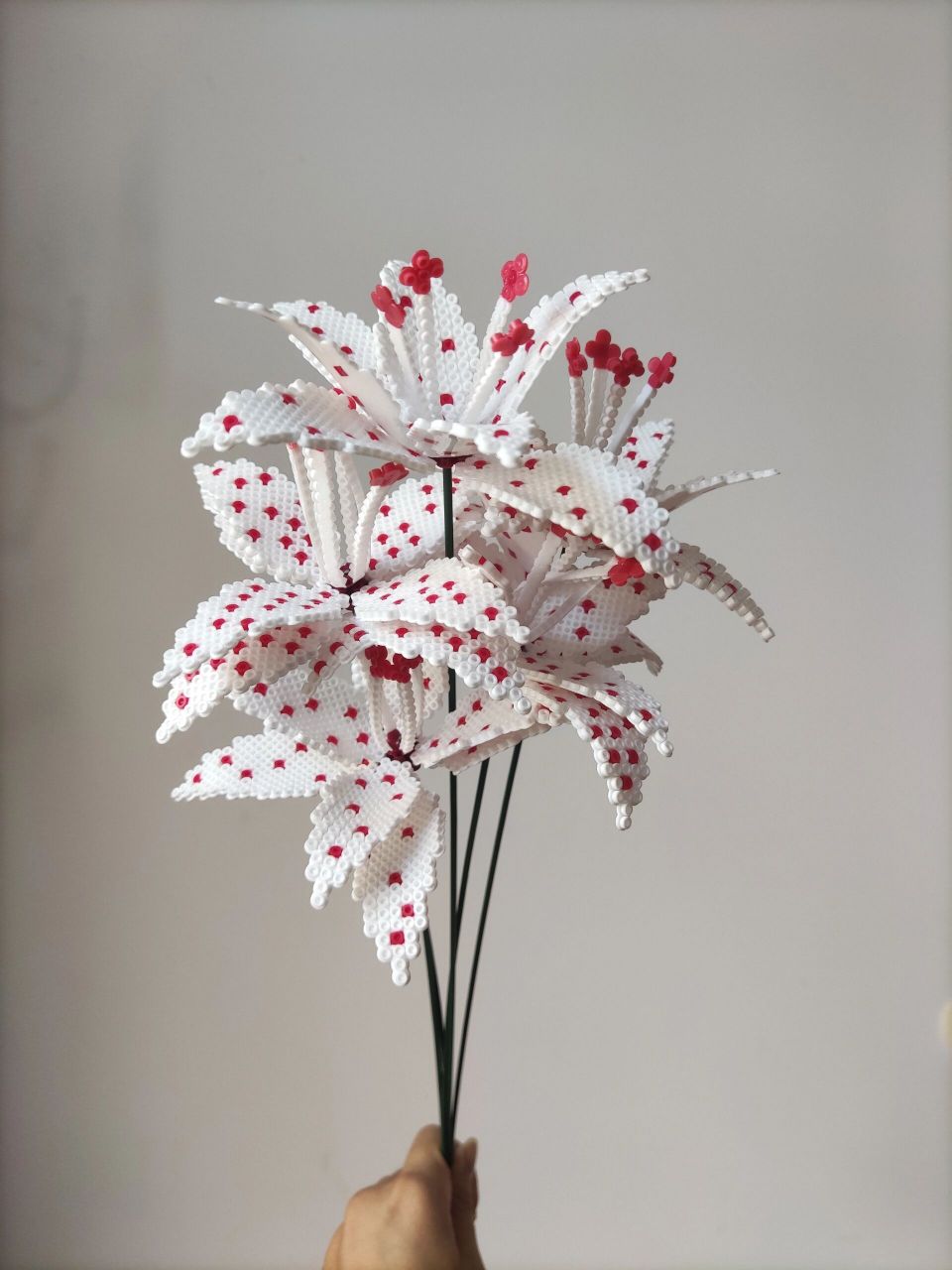 一束百合(拼豆图纸) 《一枝春》第三弹花蕊有p1和p2两种方案,图纸附在