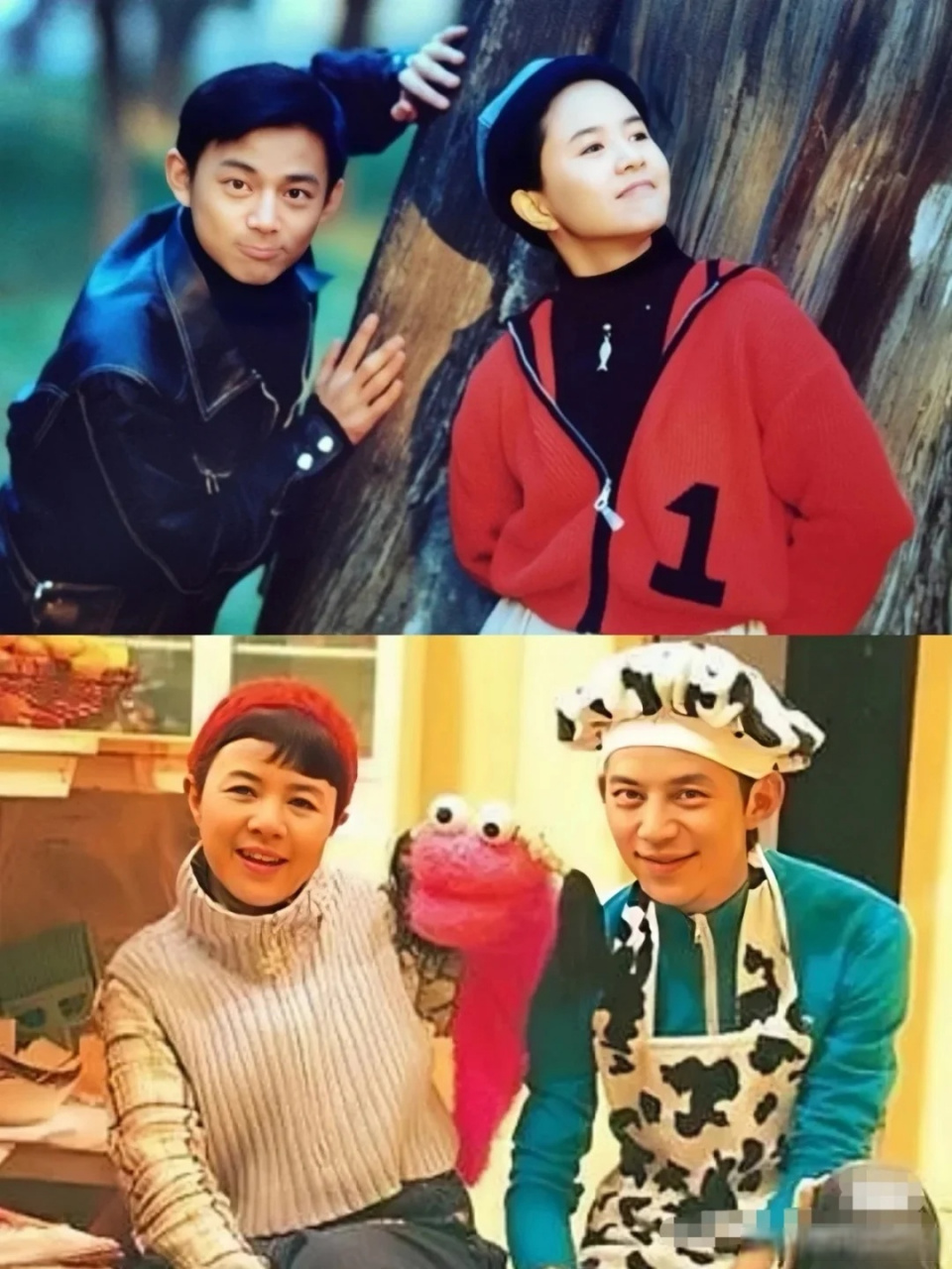 看到刘纯燕和何炅同框真的感慨万千 小的时候最喜欢大风车,最喜欢