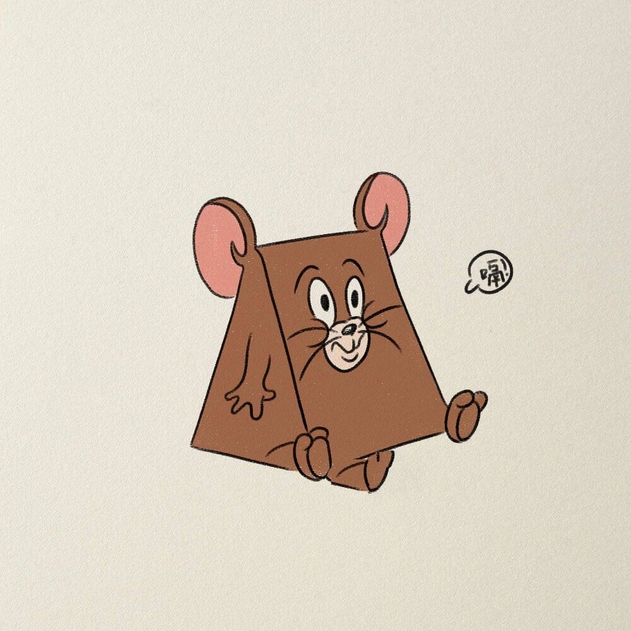 简笔画|捉到一只偷吃奶酪的小老鼠 奶酪牌杰瑞 有被可爱到