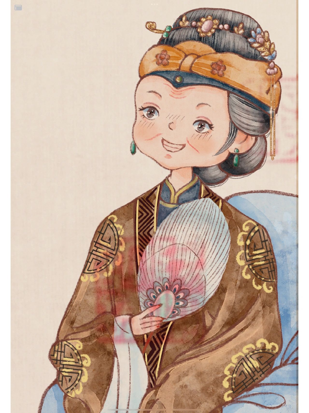 《红楼梦》插画系列 刘姥姥二进大观园