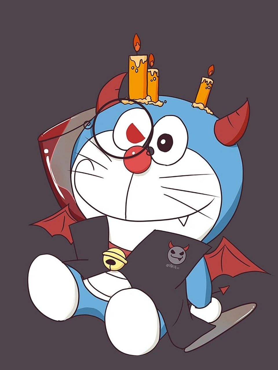 哆啦a梦壁纸头像,哆啦a梦吸血鬼 绘图:哆啦的博物馆7015谢诗yi