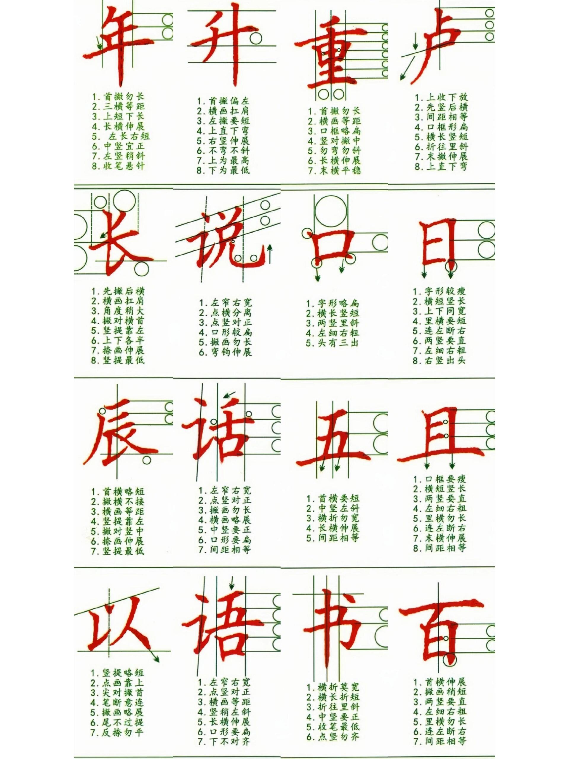 硬笔楷书基本笔画字帖来喽99