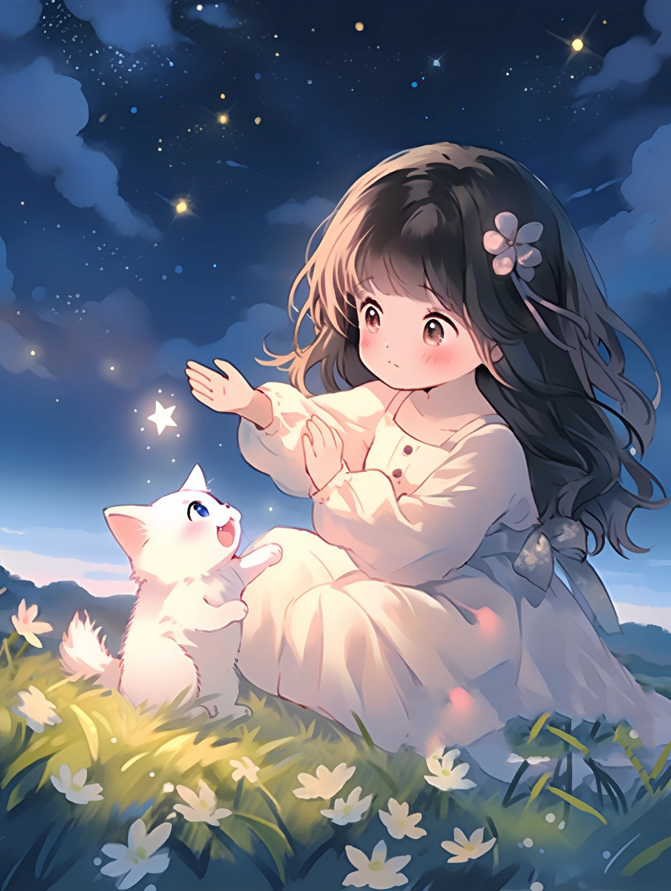 超级可爱又治愈的女生壁纸98 心里藏着小星星,生活才能亮晶晶.