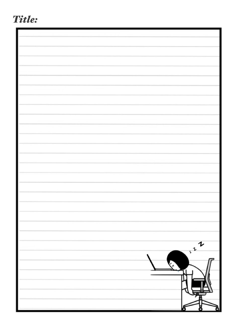 拍纸本模板60黑白