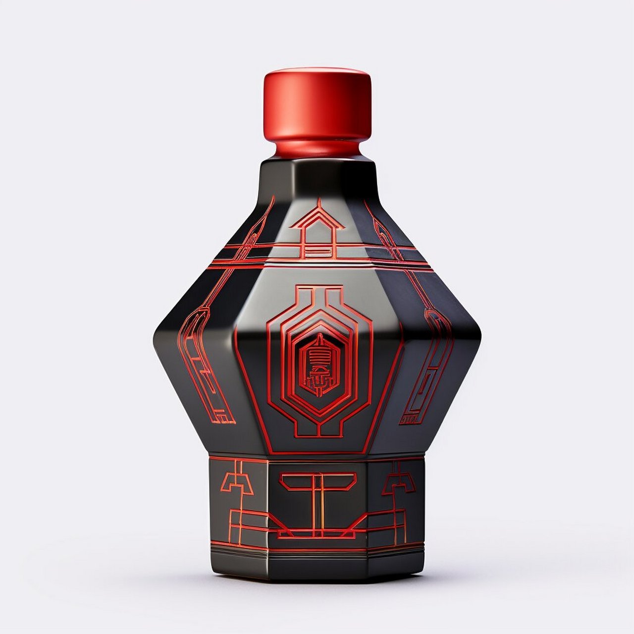 创意独特的白酒酒瓶外观造型设计 原创设计,图片授权请私信