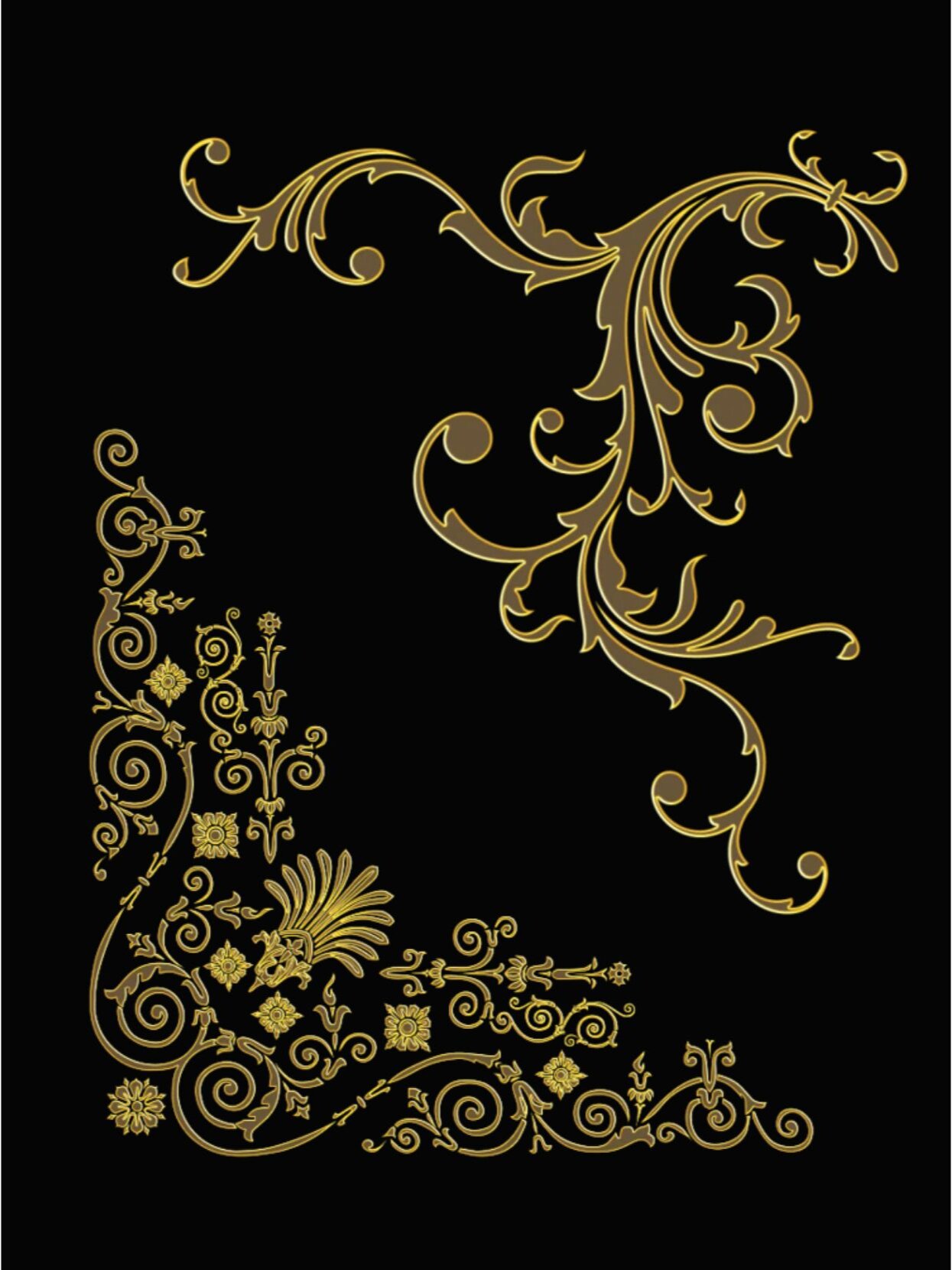 no.237 素材|金色欧式花纹花边素材png95