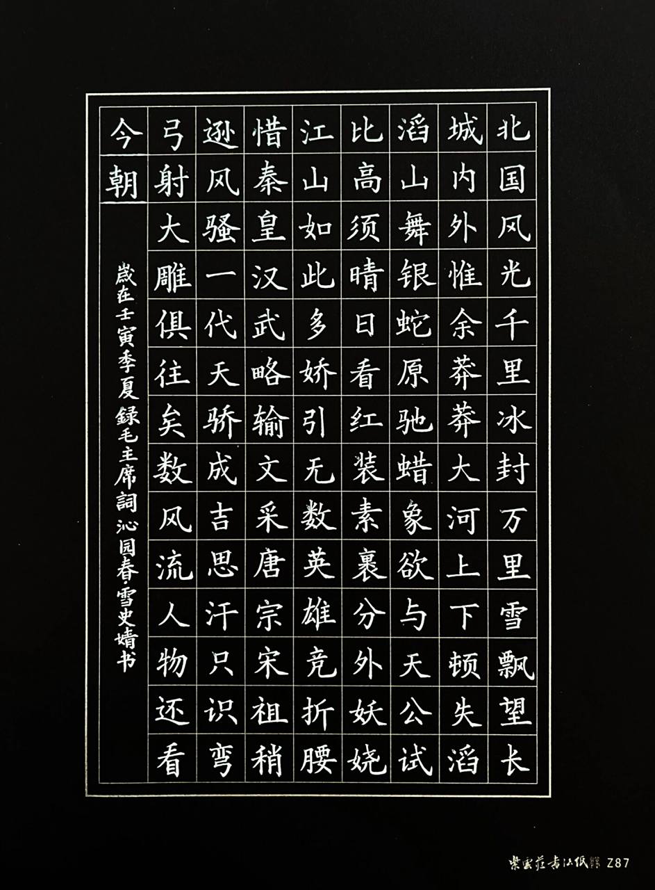 硬笔书法练习—沁园春·雪 数风流人物,还看今朝!