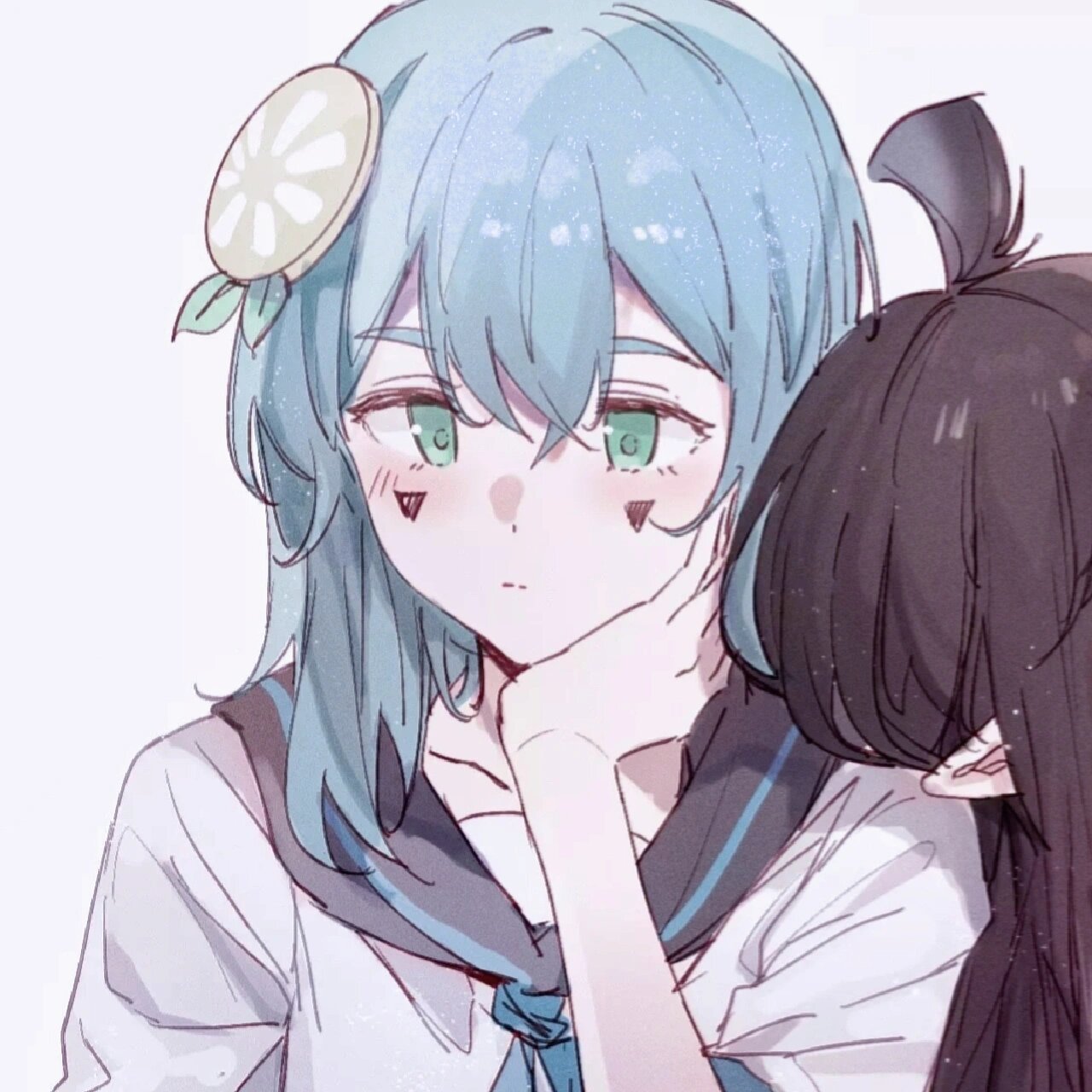 小柠檬x凯莉双人头像,点击图片保存自取 转载于百度