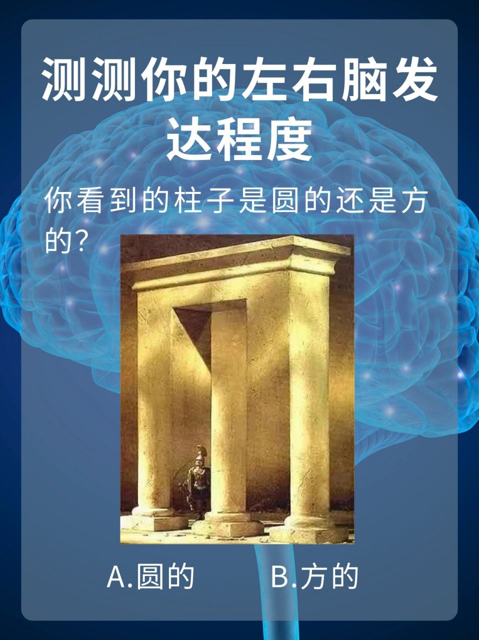 测测你的左右脑谁更发达 人们的大脑使用程度与其生活经历