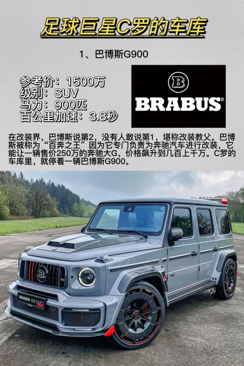 "c罗的车库,男人的天堂."巴博斯奔驰g900价格是多少?